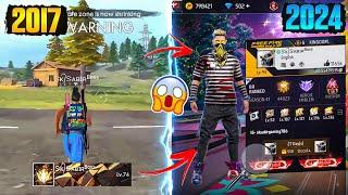 FREE FIRE PLAYERS 2017 VS 2024| Searching 2017 Old Players Id in 2024 |  @sksabir-gaming