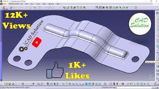 L Shape Bracket || Surface Design || CATIA V5 Tutorials