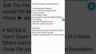 HOW TO MAKE A DISCORD BOT ON ANDROID? @1 | NO COMPUTER | NEW METHOD 2019 | %100 FREE