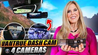 Vantrue Nexus 5 Dash Cam | 4 Cameras | Best Dash Cam Front and Rear and Inside Car with Installation