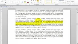 Microsoft Word - remove the yellow highlight