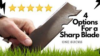 How to sharpen Mower Blades CHEAP. 4 CHEAP & EASY options.