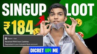 (FLAT 184/- BUG TRICK) TODAY NEW EARNING APP || WITHOUT INVESTMENT