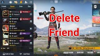 Friend Delete in PUBG • How to Delete Friend in Pubg Mobile