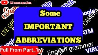 20 Important Abbreviations in Englis/Short from to full meanings.