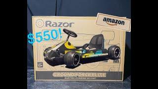 Unboxing and Riding the Razor Ground Force Elite Go-Kart.