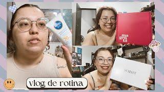 Vlog #159 | Unboxing da Box magenta e Scarlet & maquiagem para um dia quente 🪻‍️