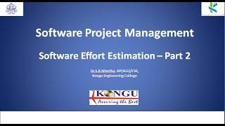 Software Effort Estimation - Part 2 | Software Project Management | CS Lectures by SKN