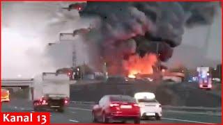 Another fierce fire in Moscow - after the explosion, fire spread to an area of 800 square meters