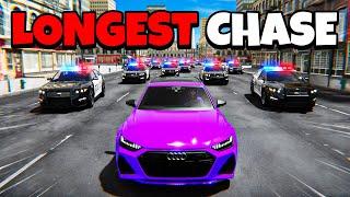 I Beat The WORLD'S LONGEST Police Chase In GTA 5 RP