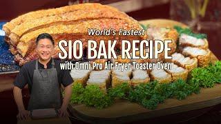 Make Crunchy & Juicy Sio Bak (Roast Pork) Within An Hour! with Omni Pro Air Fryer Toaster Oven