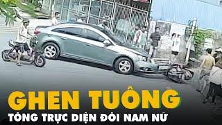 Nghi ghen tuông, tài xế ô tô tông trực diện xe máy đôi nam nữ