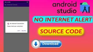 No Internet AlertDialog #AndroidStudio #sourcecode