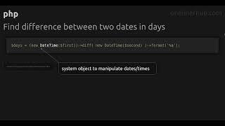 Find difference between two dates in days