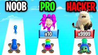 NOOB vs PRO vs HACKER In MOB CONTROL!? (ALL LEVELS!)