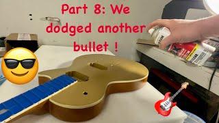 Part 8: The most info on how to spray color tone bright gold and saving the finish ! #guitar 