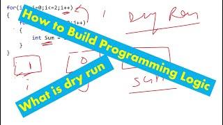 How to dry run your code | How to build logic | Coding Era