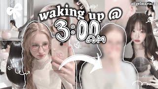 WAKING UP AT 3AM?! 🩰 trying the toxic wonyoungism routine *A DISTASTER* | aesthetic vlog