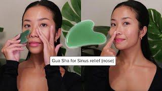 Gua Sha for Sinus relief (nose) - follow along tutorial