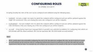 7.62   Configuring Roles in Spring Security
