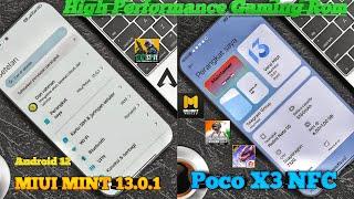 MIUI MINT  13.0.1.0 Poco X3 NFC Android 12 Apex BGMI COD Free Fire Max New State Gaming Rom