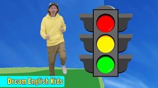 Traffic Light Song with Matt | Green, Yellow, Red Colors | Action Song