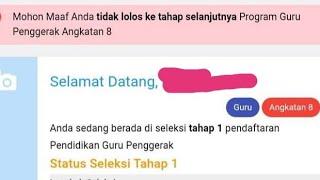 PENGUMUMAN SELEKSI TAHAP 1 GURU PENGGERAK ANGKATAN 8, SUDAH RESMI ??