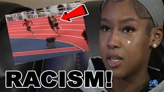 Track athlete screams RACISM after BASHING opponent's SKULL with baton! TAKES NO RESPONSIBILITY!