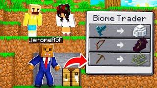 Minecraft Manhunt, But I Trade With Biomes!