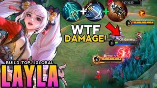 WTF DAMAGE!!  BEST LAYLA FULL DAMAGE BUILD FOR GOLD LANE IN SOLO RANK! - MLBB