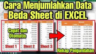 Cara Menjumlahkan Data Beda Sheet di EXCEL Dengan Cepat