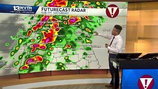 Alabama's Tornado Outbreak: Violent-long tracked tornadoes remain in the weather forecast, with d...