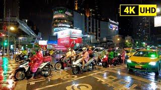 [4K UHD] Walking In The Rain In Downtown Bangkok | Phrom Phong and Asok Area