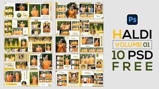 12x36 HALDI Ceremony 10 PSD file free || Creative Album Design PSD || 2023