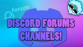 Discord Forum Channels! (Discussing, tutorial on how to make it)