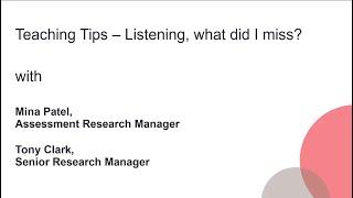 IELTS Teaching Tips I Listening, what did I miss?