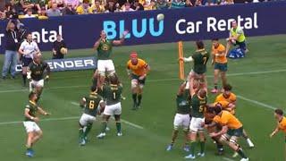 SPRINGBOKS LINE-OUT TRY -  INSANE DOUBLE LINE OUT OFFLOAD vs AUSTRALIA 2024