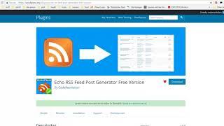 Echo RSS Feed Post Generator Free Version released on WordPress.org