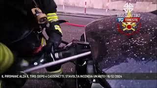 IL PIROMANE ALZA IL TIRO: DOPO 4 CASSONETTI, STAVOLTA INCENDIA UN'AUTO | 16/12/2024