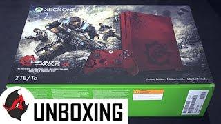 Gears of War 4 Xbox One S Unboxing - Limited Edition Console