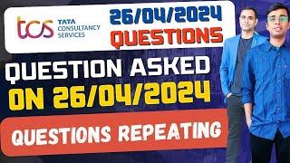 TCS 26/04/2024 Exam Questions & Solution | TCS Exam Questions