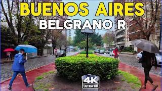 【4K】Paseo Relajante Bajo la LLuvia - BELGRANO R, Buenos Aires ASMR | Relaxing Rain