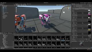 Setting up prefabs and custom materials for Robot17 shader