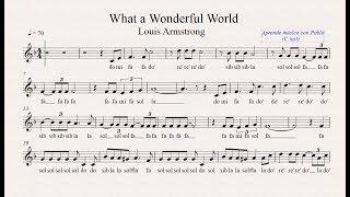 WHAT A WONDERFUL WORLD: (flauta, violín, oboe...) (partitura con playback)