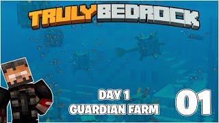 Epic Beginnings: Guardian Farm Day 1 Truly Bedrock SMP