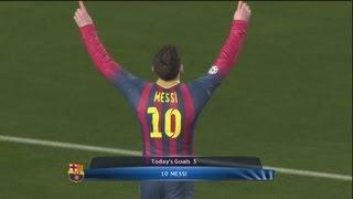 PES2014 Full HD Gameplay - CL, Barcelona 6-0 Ajax