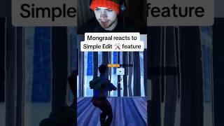 MONGRAAL REACTS TO SIMPLE EDIT ️ FEATURE #Fortnite #shorts #chapter6