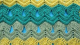 Ripple Crochet pattern   Зигзаг Узоры вязания крючком 23