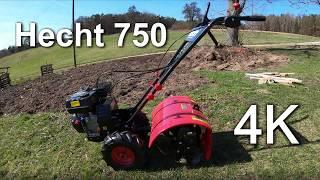 Hecht 750 Gartenfräse / Bodenhacke / Kultivator im Test - Gartenboden und Grasnarbe - 4K