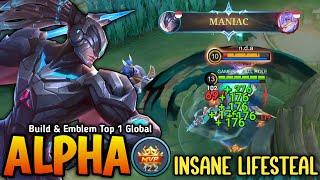 ALMOST SAVAGE!! ALPHA INSANE LIFESTEAL BUILD 100% ONE SHOT COMBO DELETE - ALPHA JUNGLER GAMEPLAY